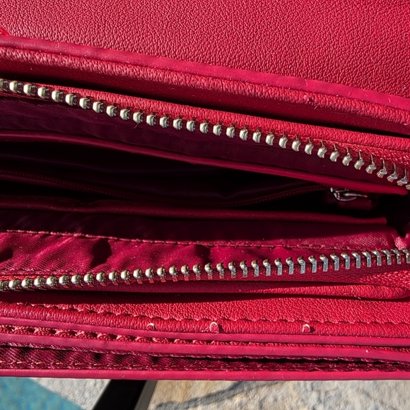 Valentino By Mario Valentino Red Crossbody Bag With Braided Trim - Picture 12 of 15